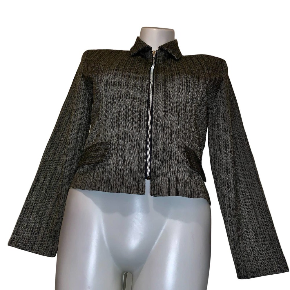 Inclinations Vintage Zip Up Blazer Jacket Made In USA, Size Large